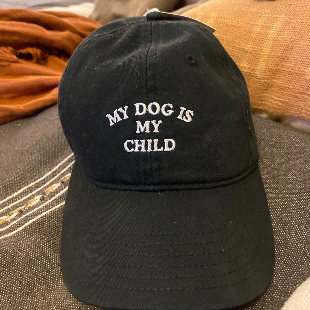 Black “My Dog is My Child” Adjustable Cap